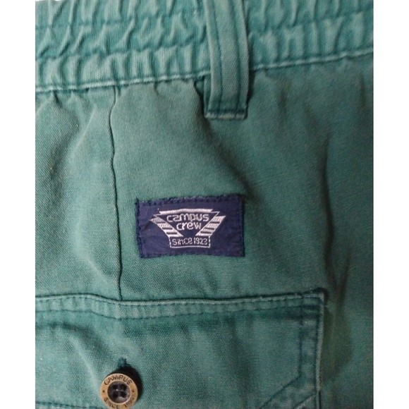 Pre Owned Campus Crew Men Shorts Color Green Size 36-38 Button Down Pockets - Picture 13 of 14